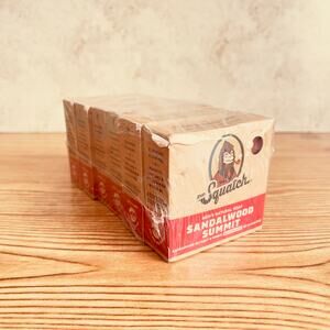 6 pk DR. SQUATCH Men's All Natural Bar Soap Sandalwood Summit